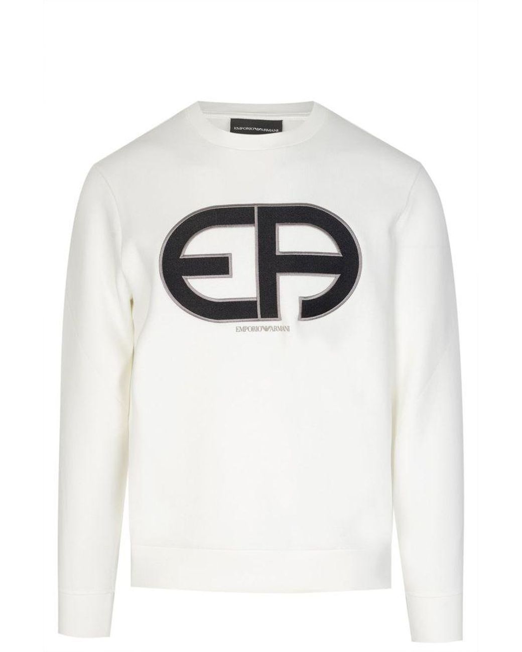 armani sweatshirt white