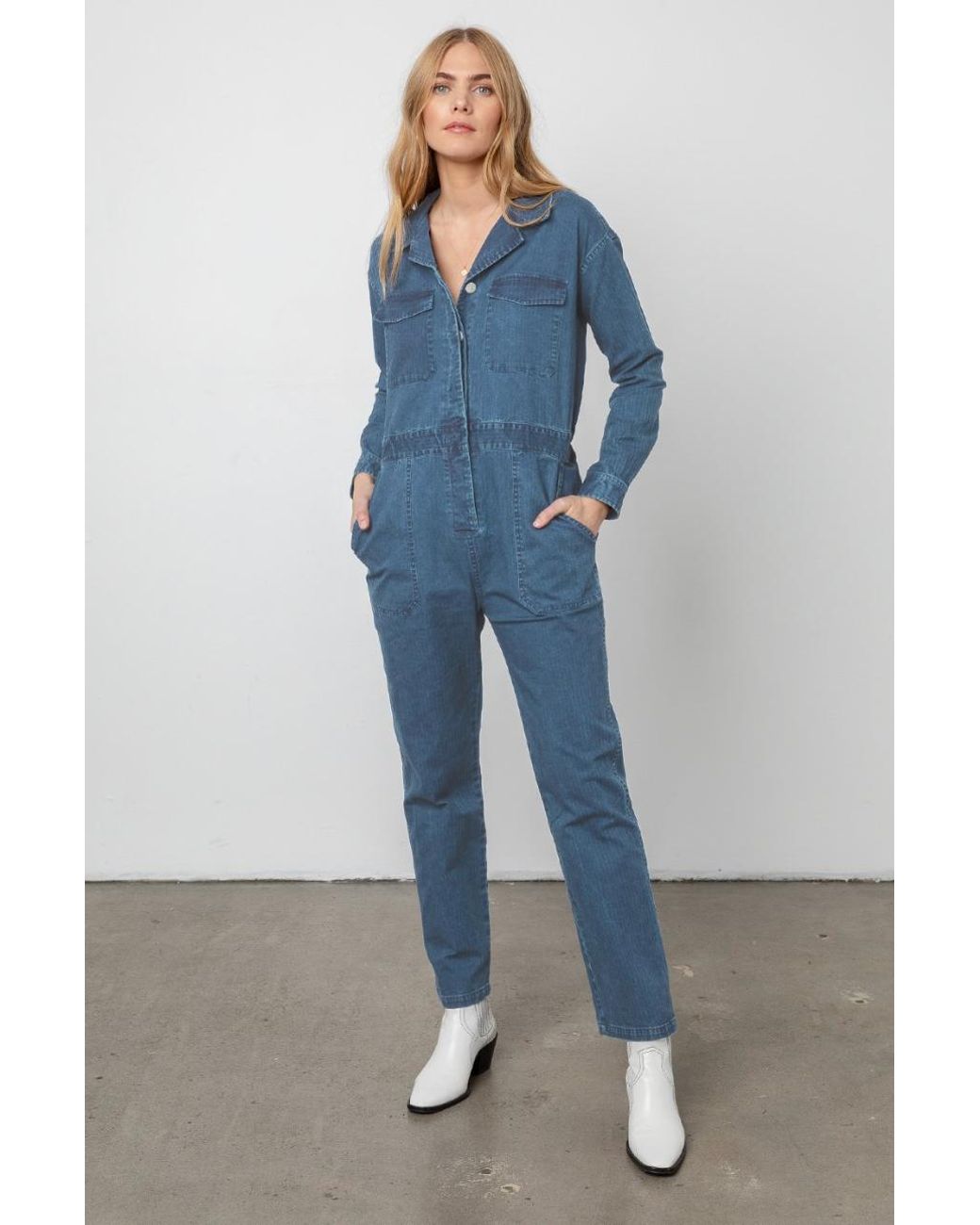Rails Dixon Denim Jumpsuit in Blue | Lyst