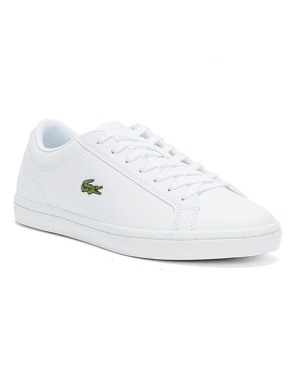 Lacoste Straightset Bl1 Spw Trainers in White - Save 54% - Lyst