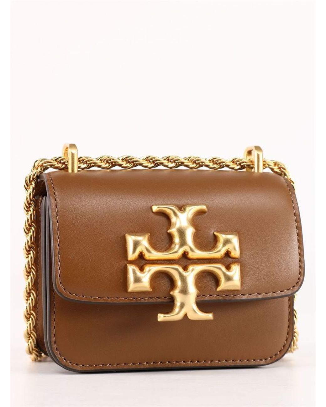 Tory Burch Leather Eleanor Mini Shoulder Bag in Brown - Lyst