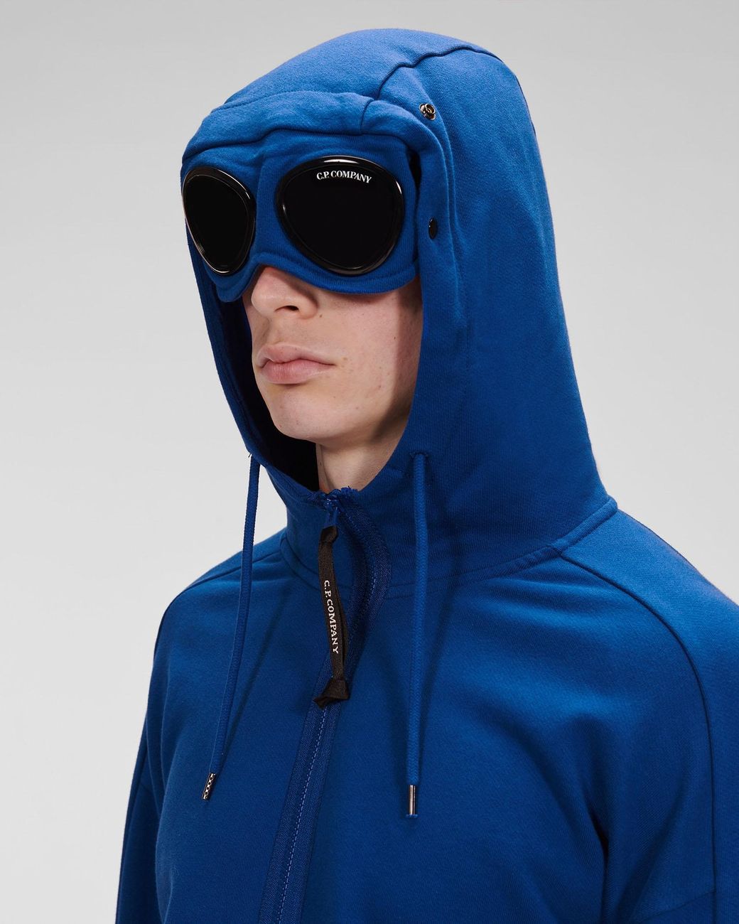 C.P. Company Fleece C.p. Company Zip Through Goggle Hoody Quartz in Blue  for Men - Save 12% | Lyst
