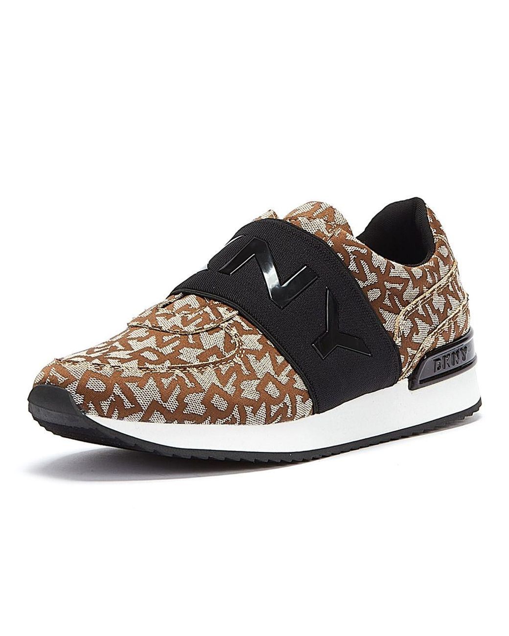 dkny leopard print trainers