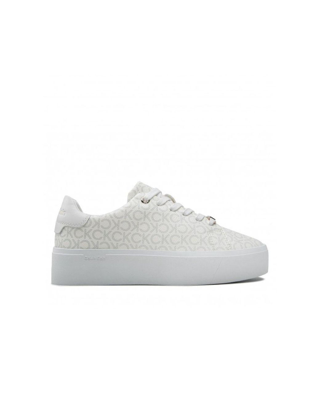 Calvin Klein Sneakers Jeansflatform Lace Up-mono Hw0hw01056 Bianco Mono 0k4  in White - Save 4% | Lyst Canada