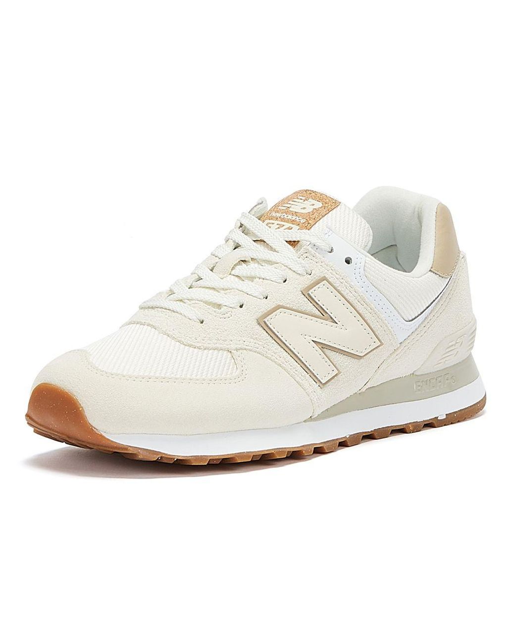 New Balance 574 / Tan Trainers in White | Lyst