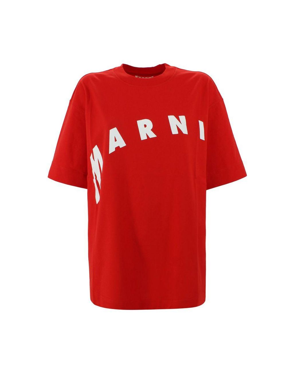Marni Cotton Oversized T-shirt in Red - Lyst