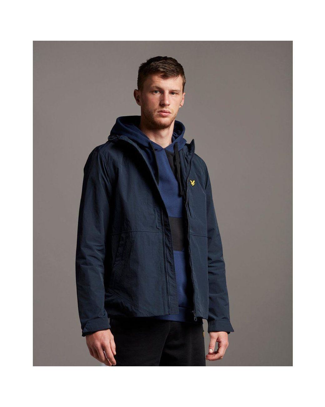 lyle & scott panelled jacket