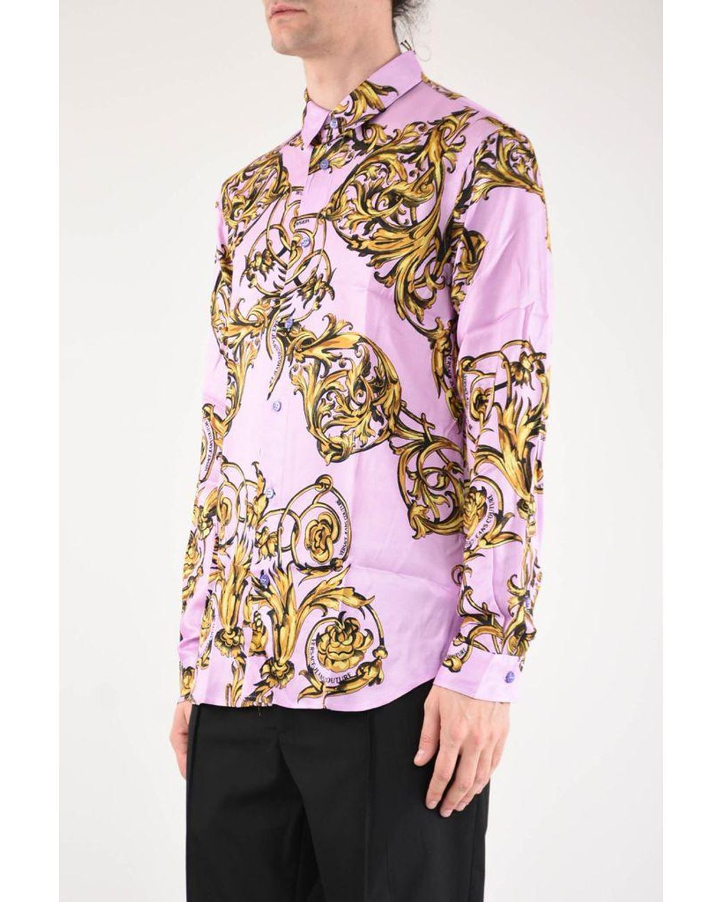 camicia versace viola