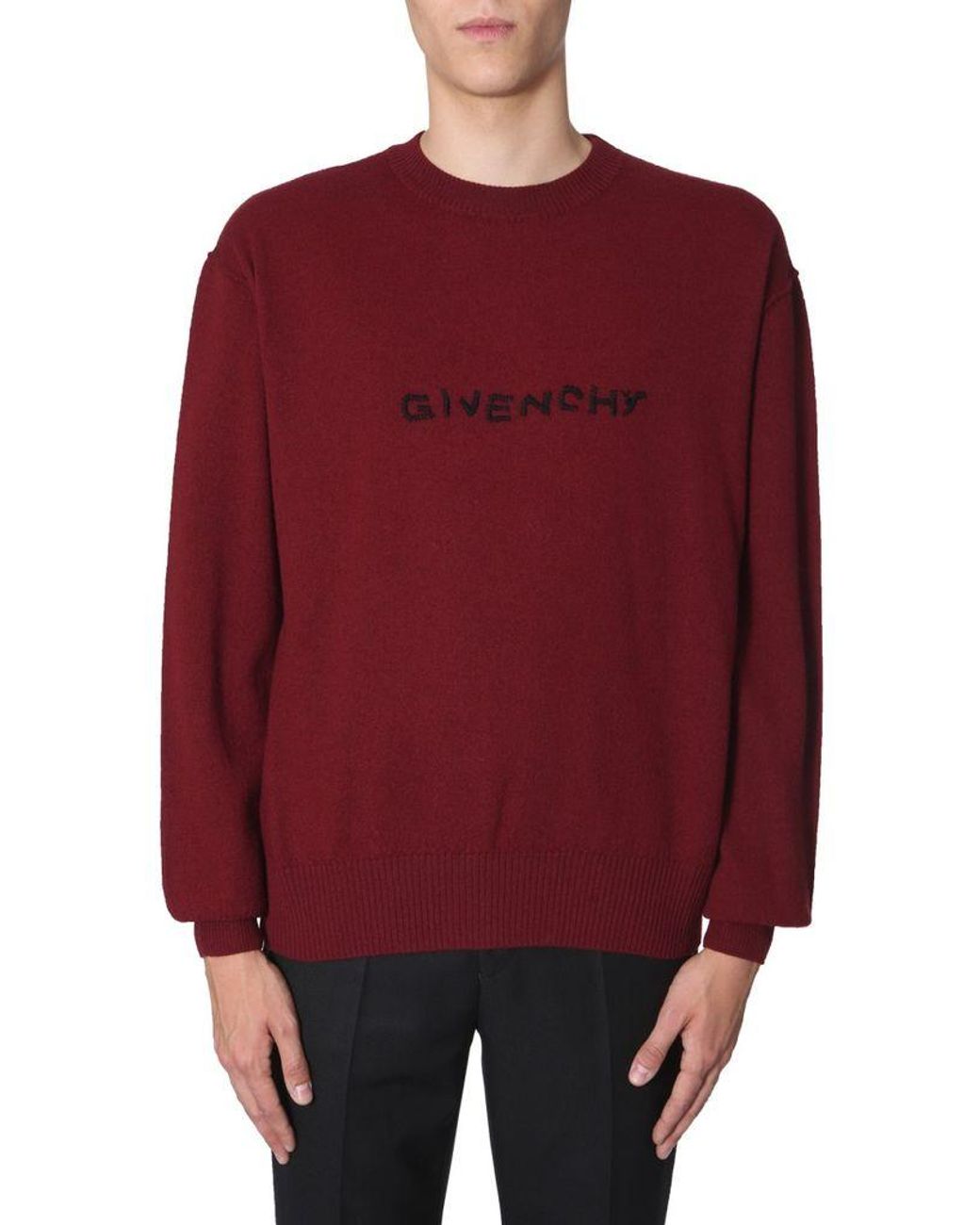 Givenchy Crew Neck Sweater in Red for Men - Lyst