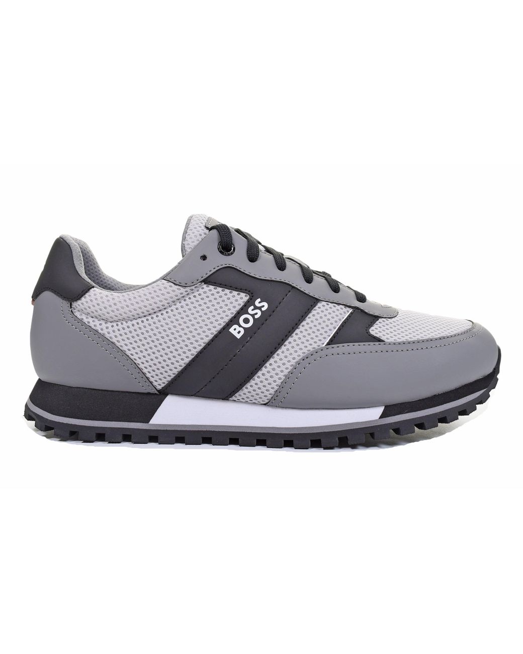 BOSS by HUGO BOSS Lace Footwear Parkour Runn Mxmt Trainers Open in Grey ...
