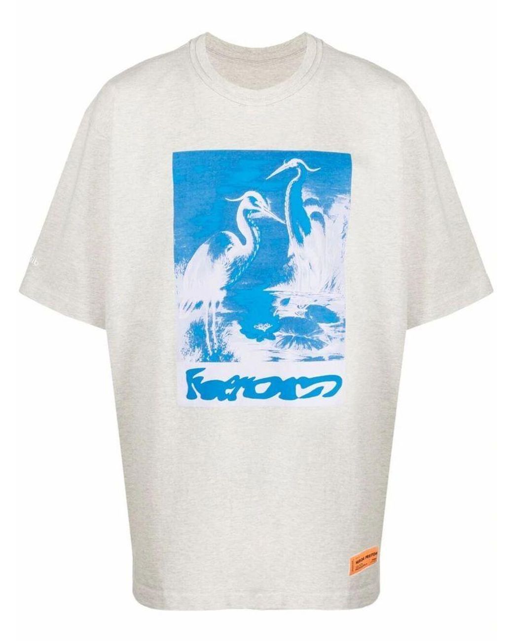 Heron Preston Men's Hmaa026s21jer0060840 Grey Cotton T-shirt in Gray ...