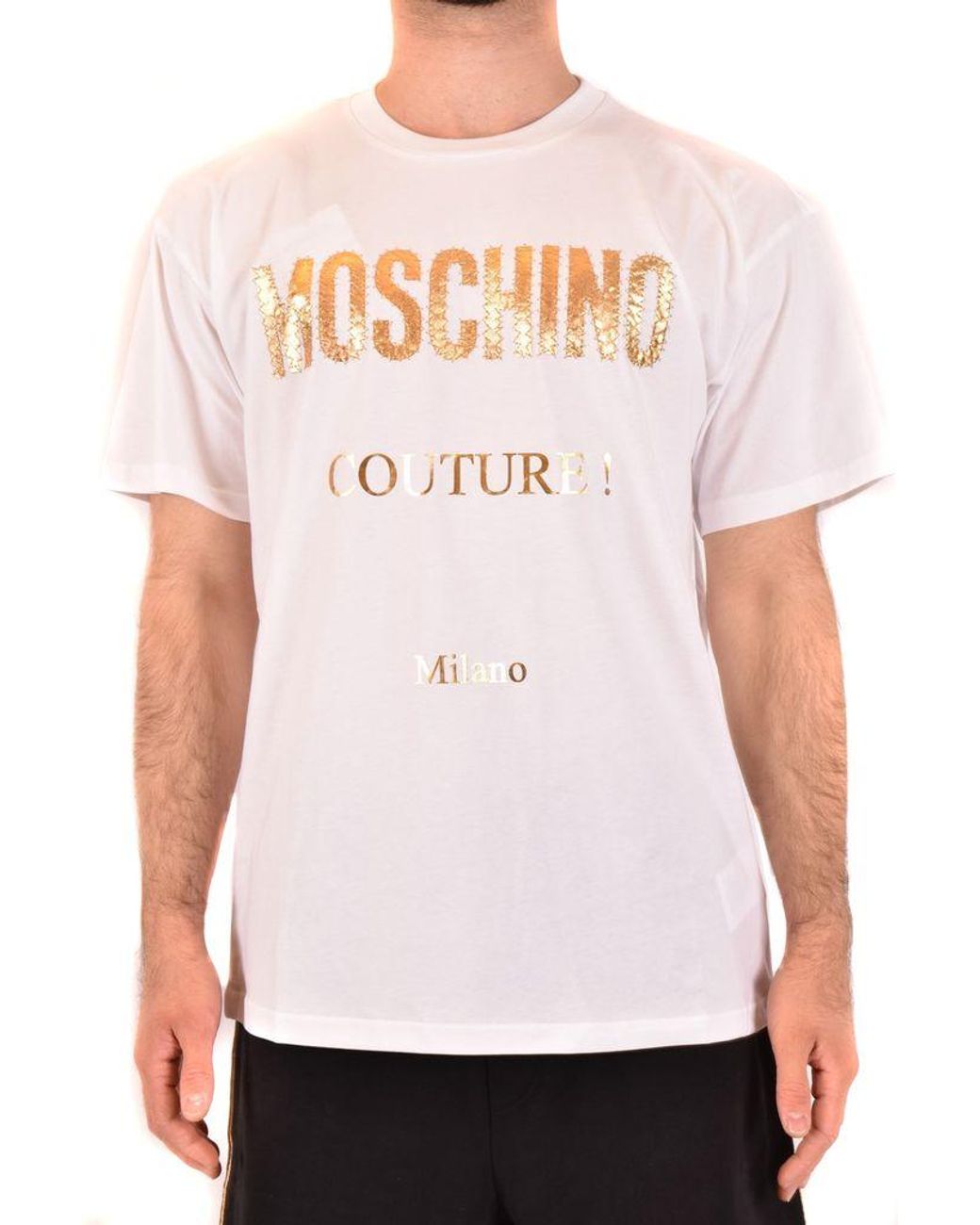 Moschino Cotton T-shirts in White for Men - Lyst