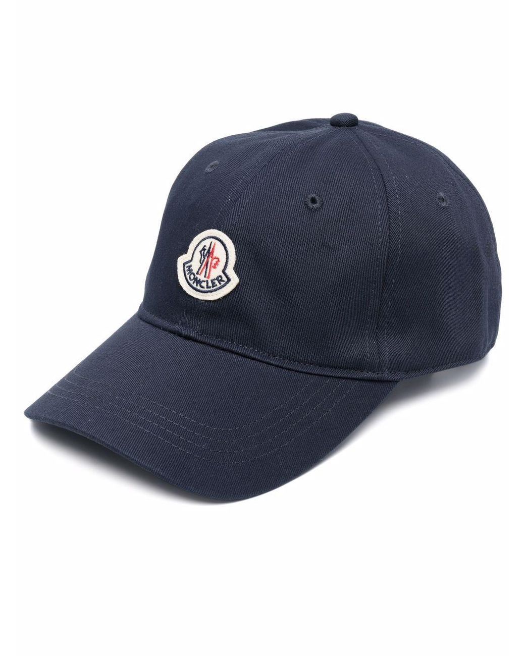 Moncler Cotton Logo Baseball Cap Navy 