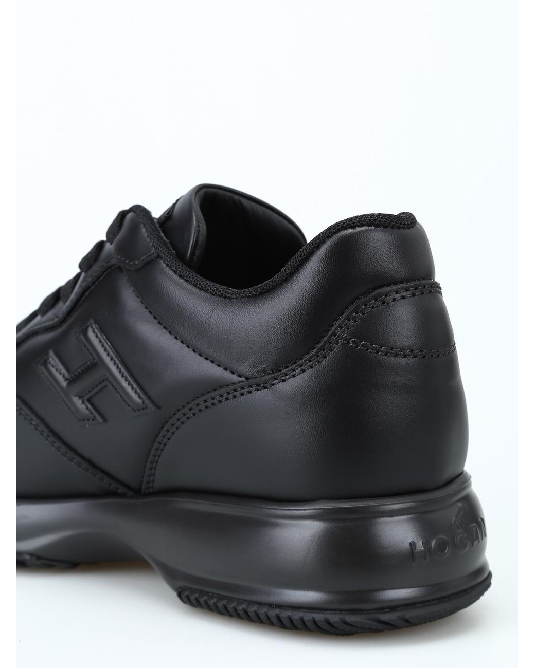 hogan interactive black leather
