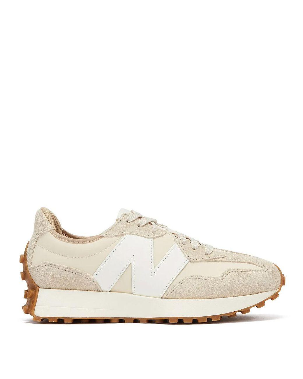 New Balance Suede 327 Trainers Mindful Grey / Sea Salt in Natural for
