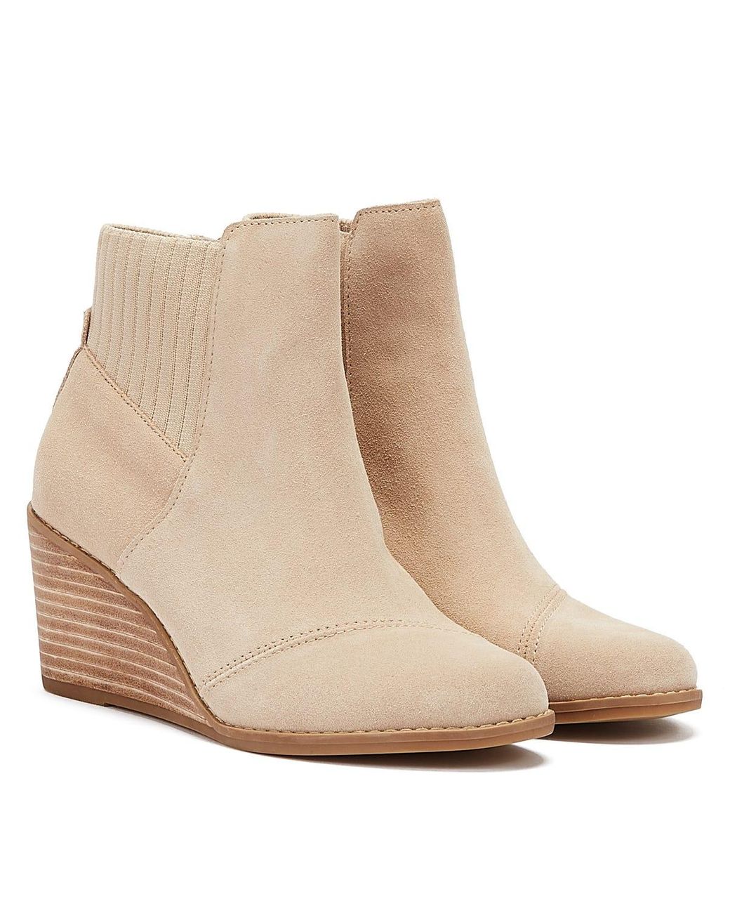 TOMS Sadie Suede Sand Boots in Natural Lyst