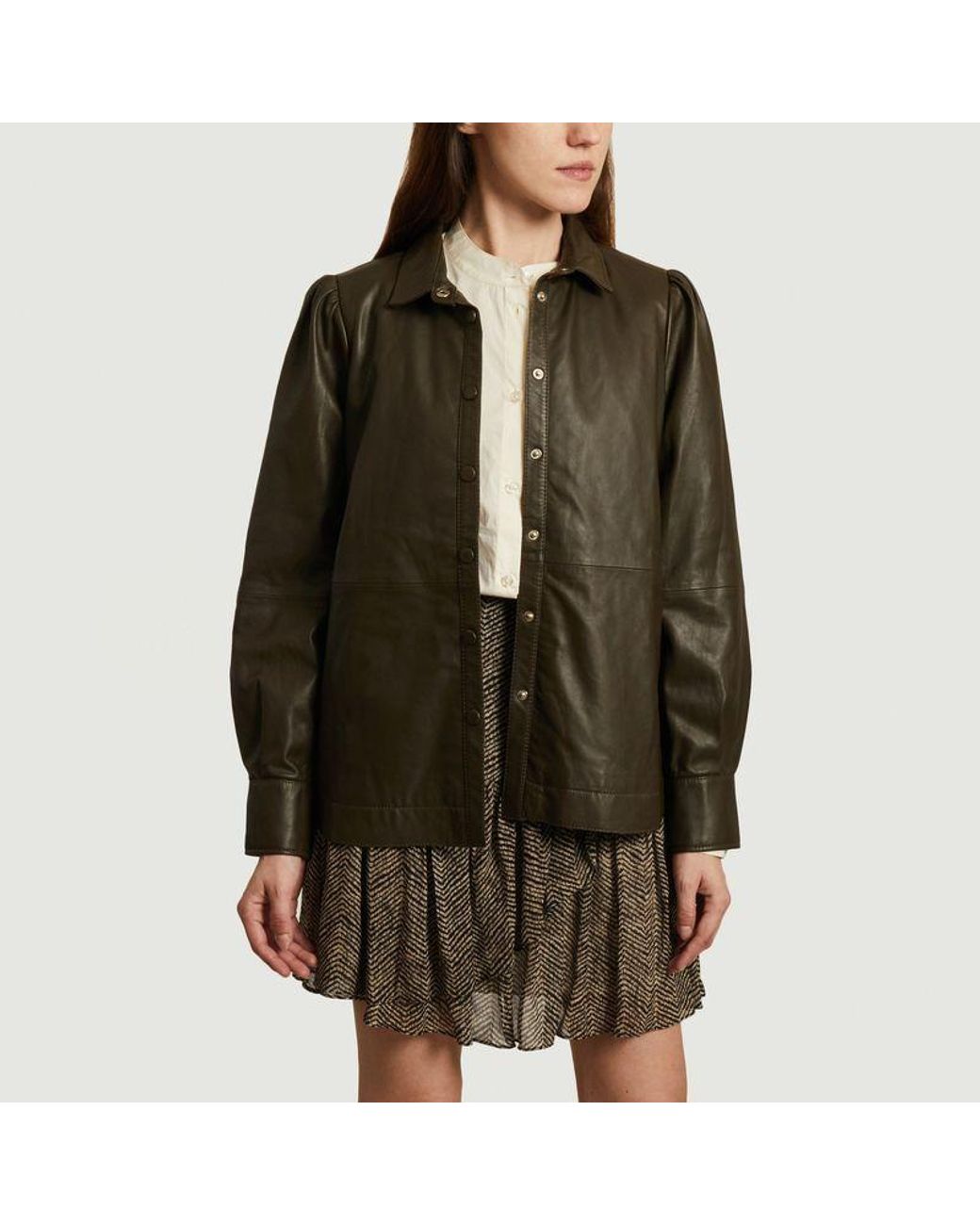 second female leather jacket