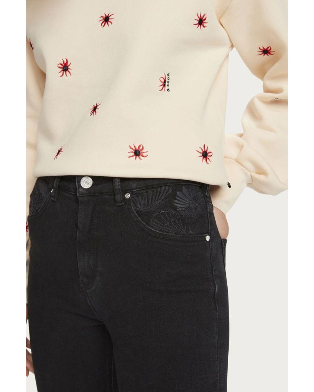 Maison Scotch Denim Haut High-rise Skinny Fit Jeans In Elegant in Black -  Lyst