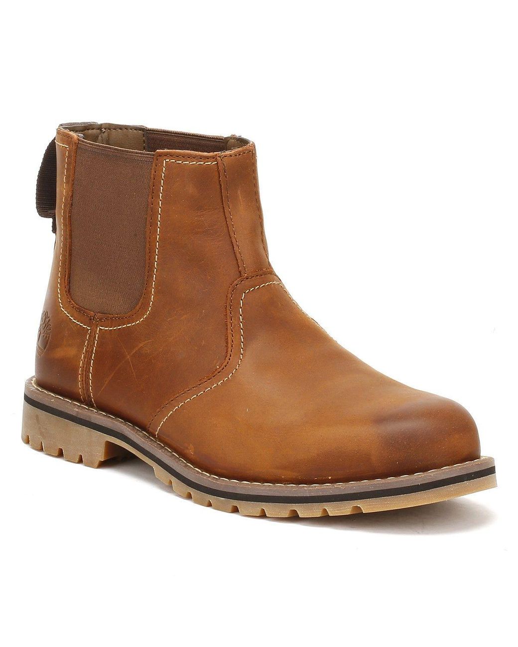 Timberland Leather Larchmont Oakwood Brown Chelsea Boots for Men | Lyst
