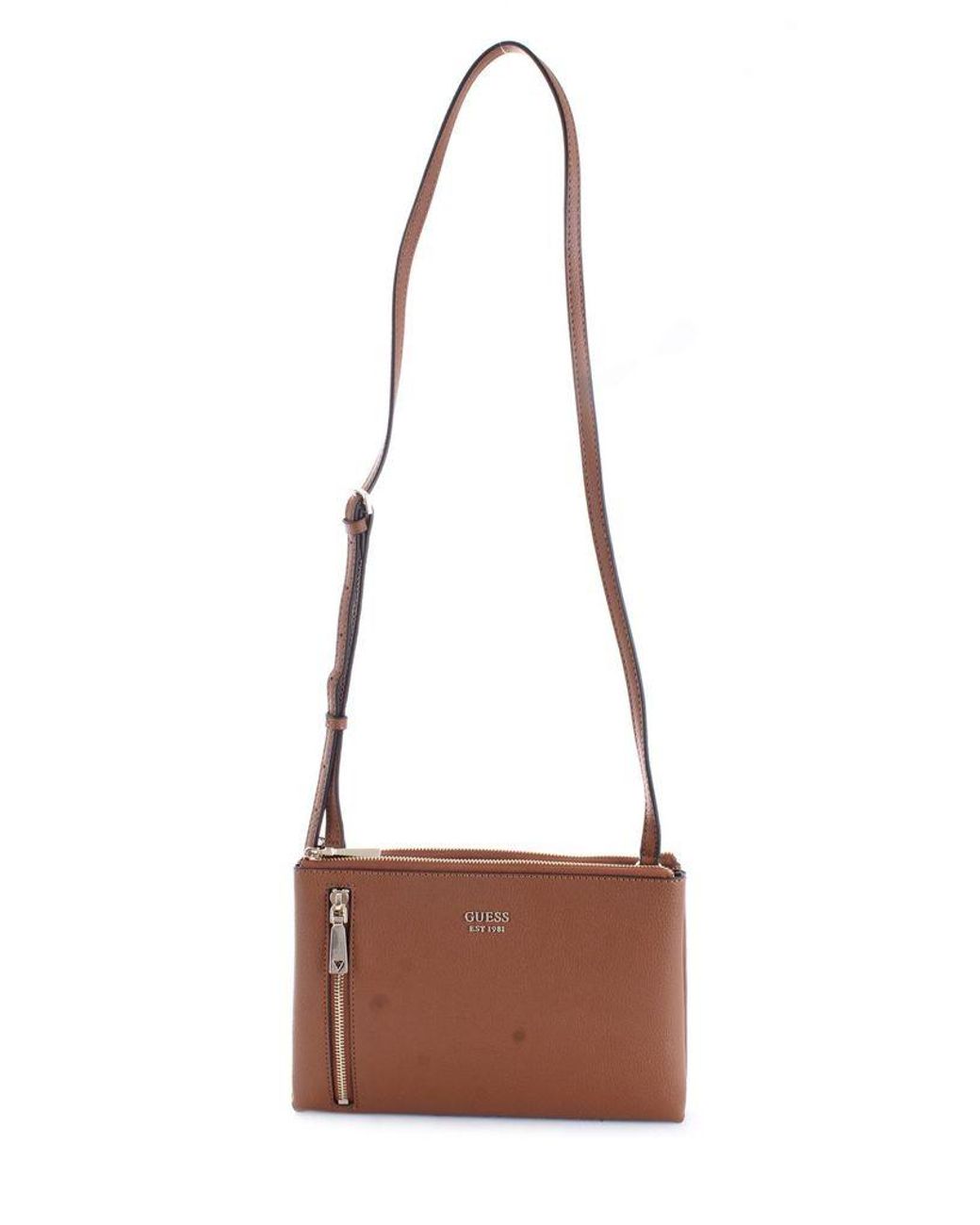 Guess Women's Hwvg7881700brown Brown Synthetic Fibers Shoulder Bag Lyst