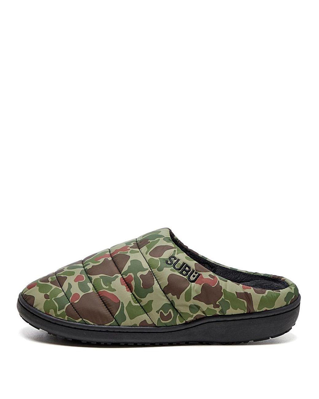 SUBU Synthetic Ssense Exclusive Quilted Camo Slippers in Black for Men Mens Shoes Slip-on shoes Slippers 