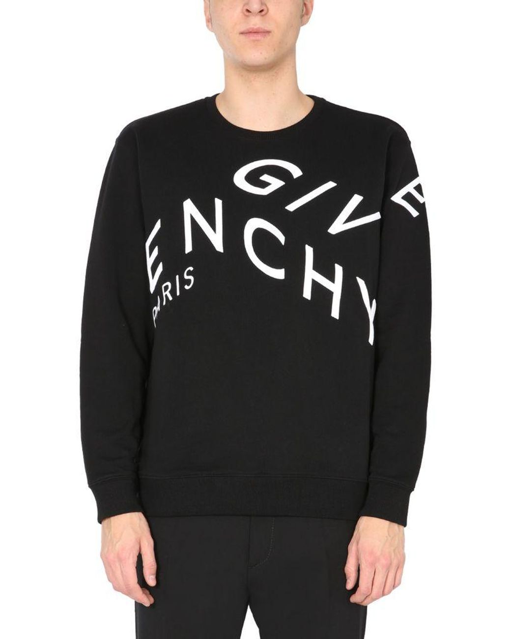 Givenchy Cotton Crew Neck Sweatshirt in Black for Men - Lyst