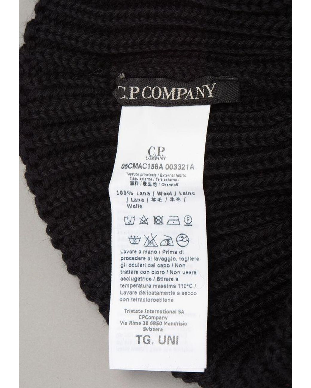 C.P. Company Wool 181a Goggle Beanie In 