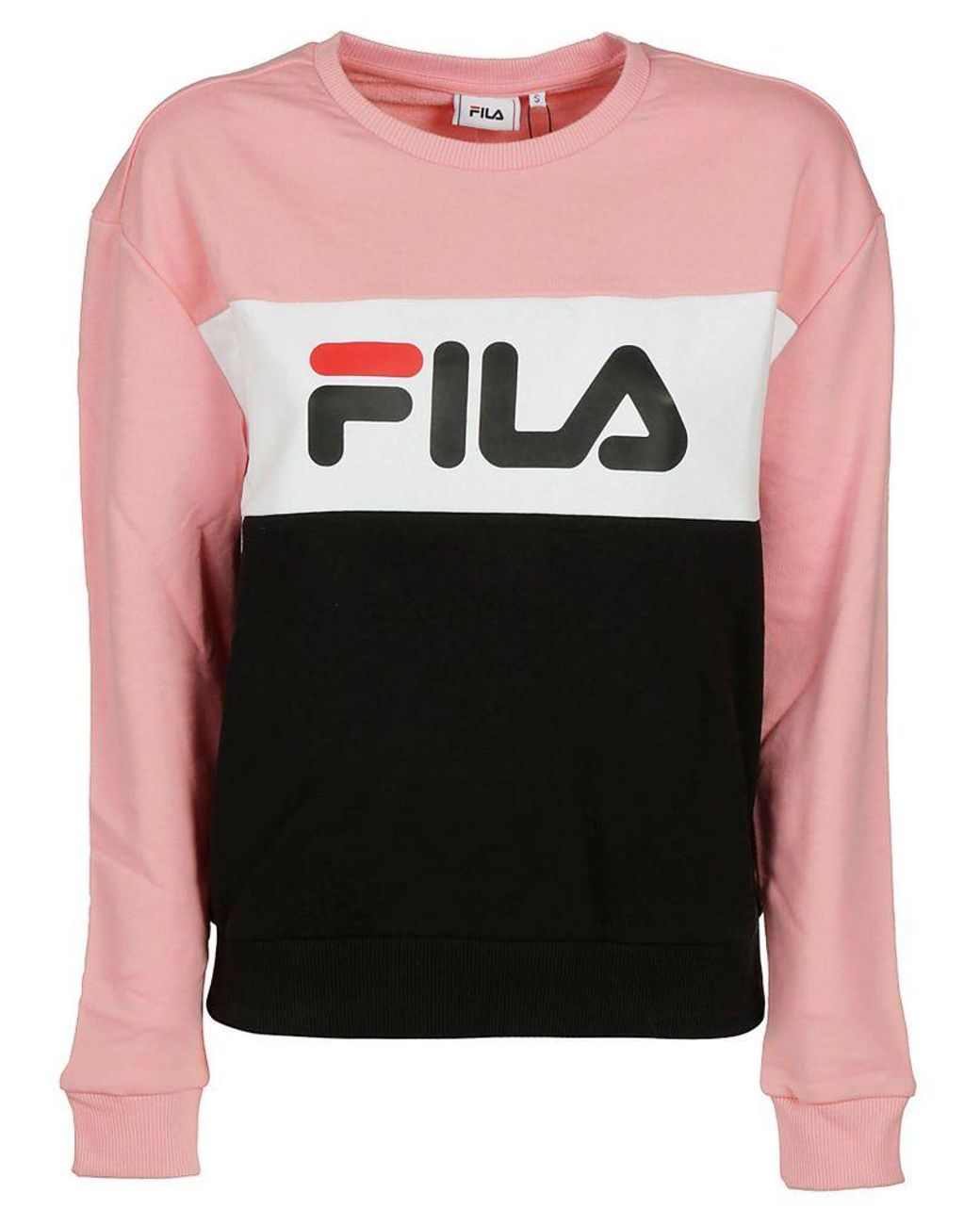 Fila Women's 687043a209 Pink Cotton Sweatshirt - Lyst