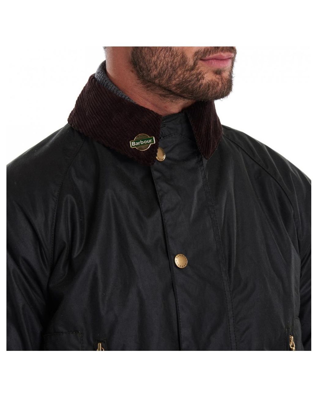 Barbour Corduroy 125 Icons Collection Beaufort Wax Jacket in Black for Men  | Lyst