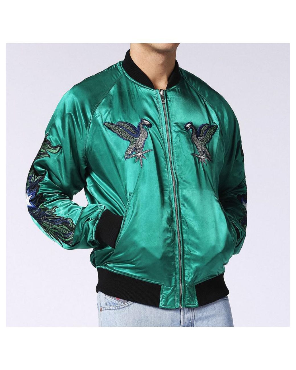 DIESEL Bomber Jacket in Green for Men 