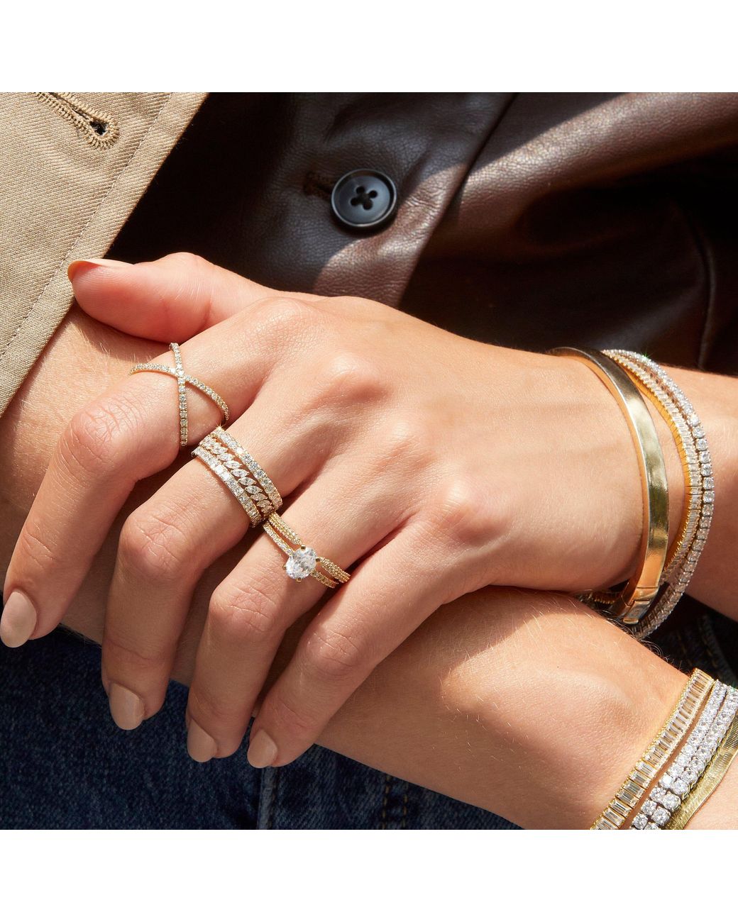 AUrate New York Horizontal Baguette Lab Grown Diamond Eternity Ring in ...