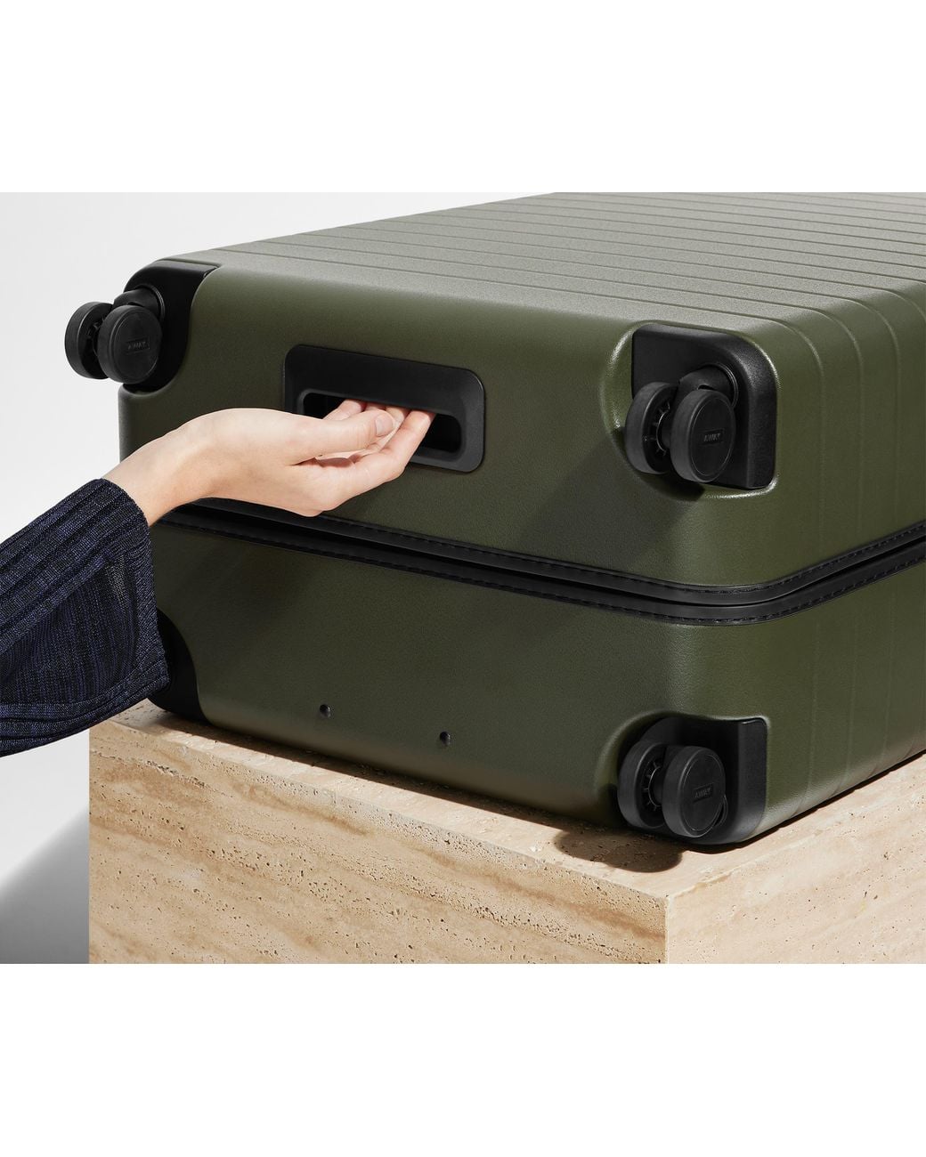 Away Travel Green The Checked Suitcase