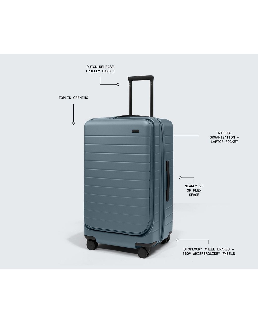 Away Travel Black Topside Medium Checked Suitcase Trunk