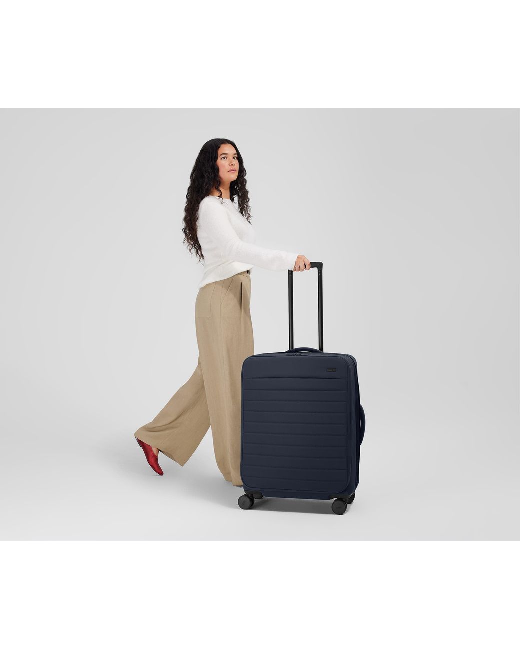 Away Travel Blue Softside Medium Checked Suitcase