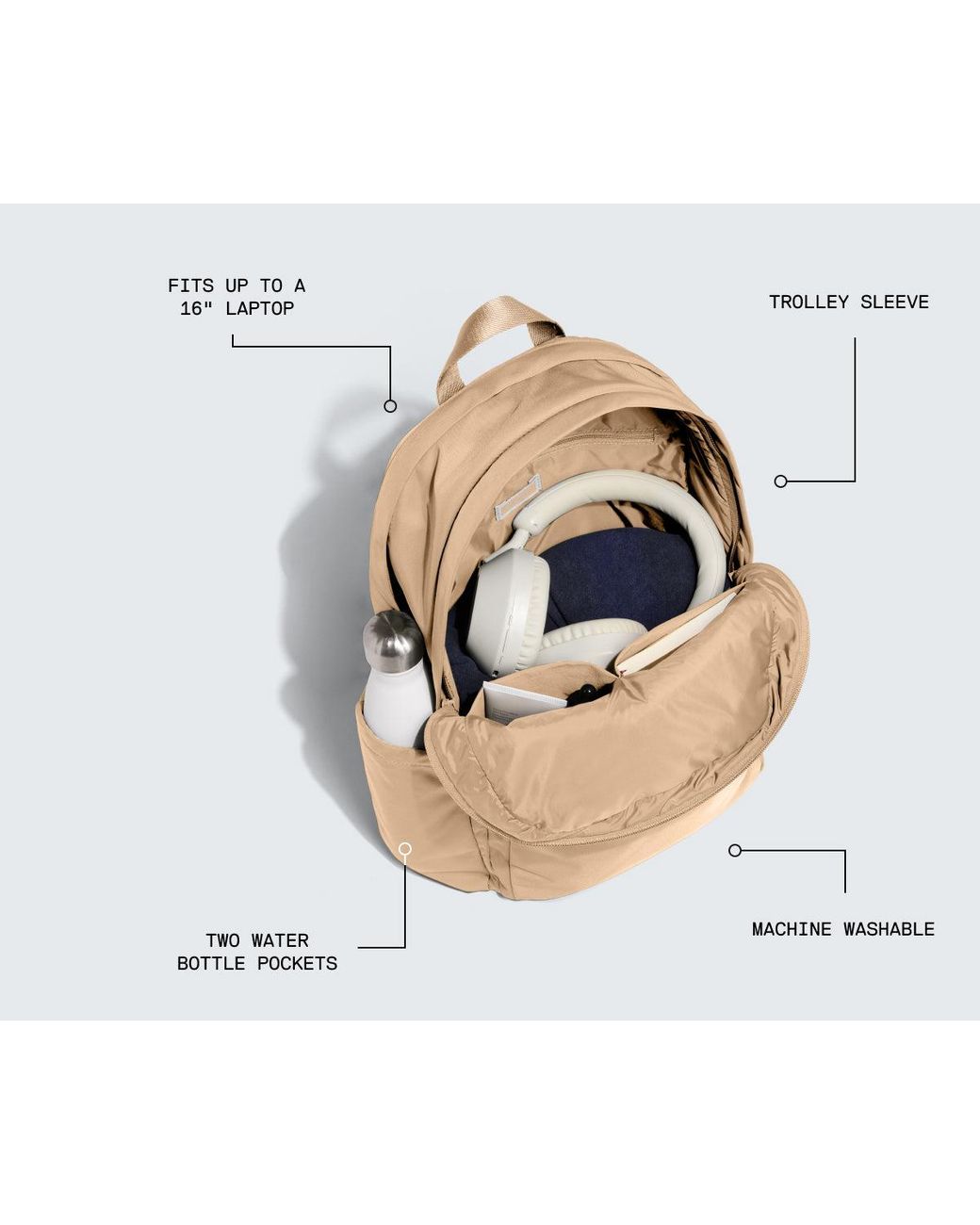 Away Travel Natural Large Featherlight Backpack