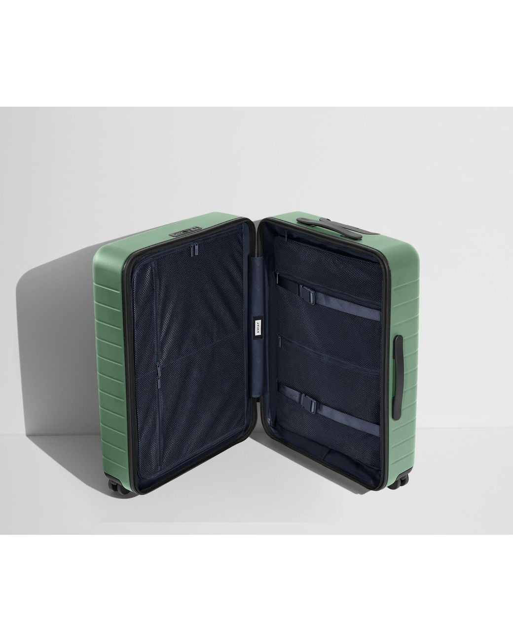 Away Travel Green The Checked Flex Expandable Suitcase