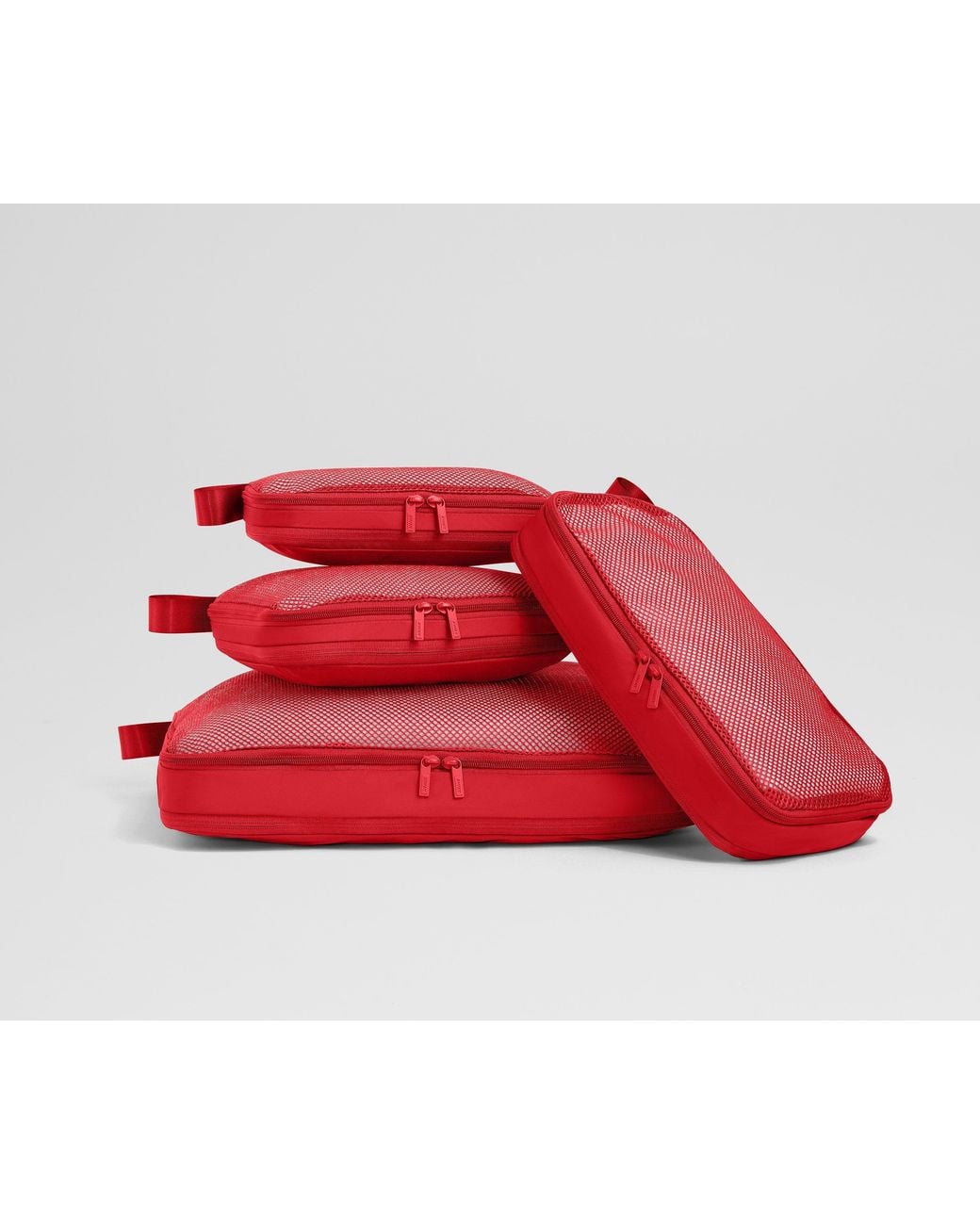 Away Travel Red Compression Packing Cubes