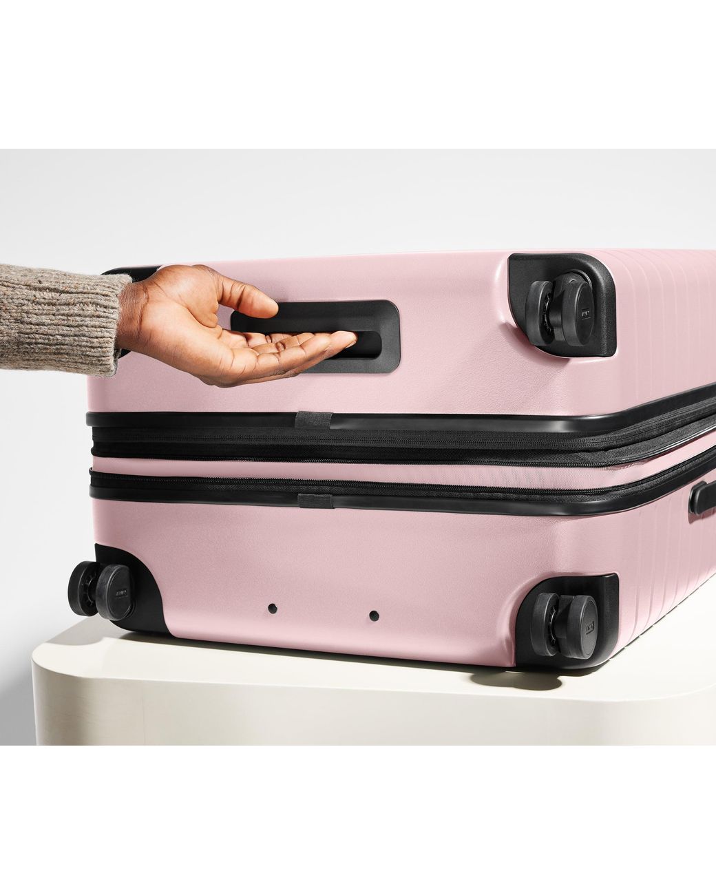 Away Travel Pink The Checked Flex Expandable Suitcase
