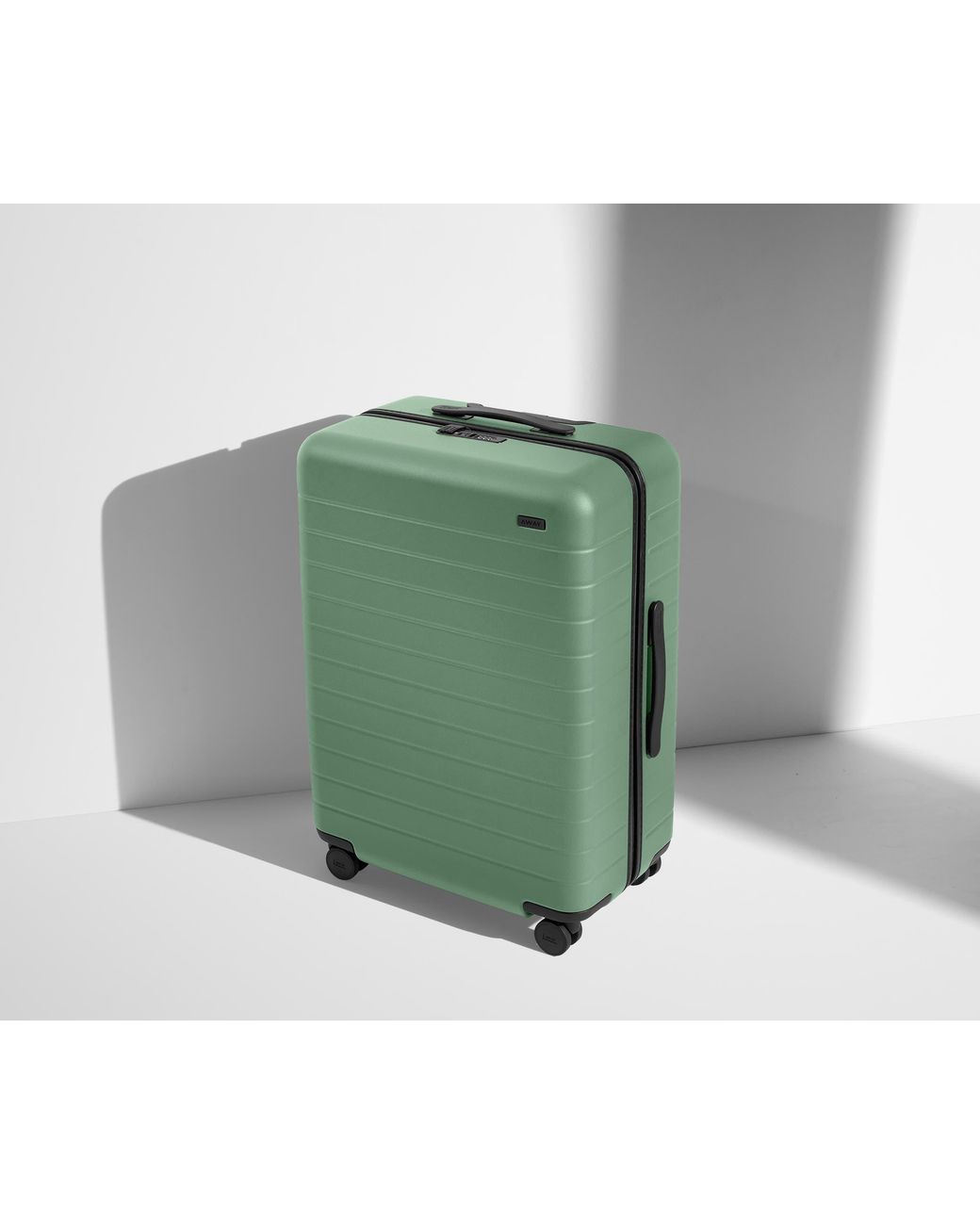 Away Travel Green The Checked Flex Expandable Suitcase