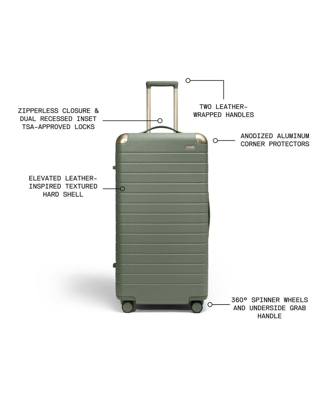 Away Travel Green The Aluminum Edge Trunk
