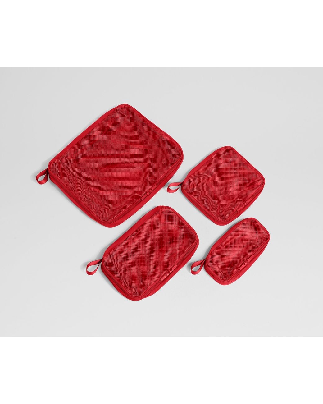 Away Travel Red Compression Packing Cubes