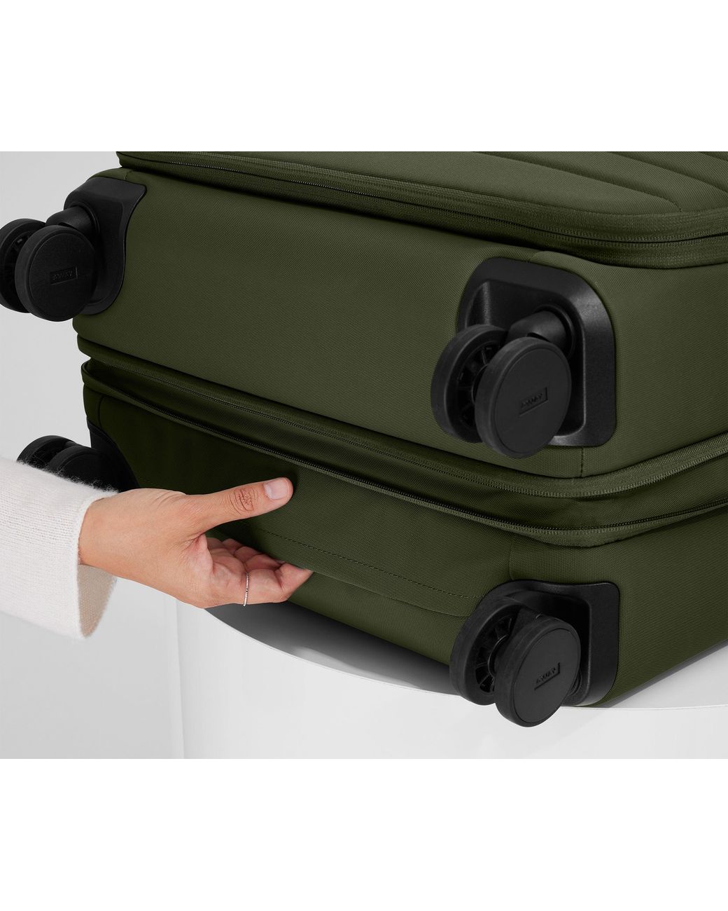 Away Travel Green Softside Medium Checked Suitcase