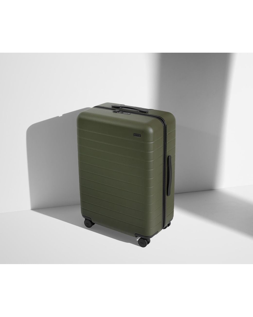 Away Travel Green The Checked Suitcase