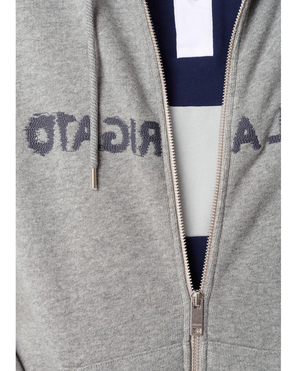Axel Arigato Gray Rhys Zip Thru Hoodie for men