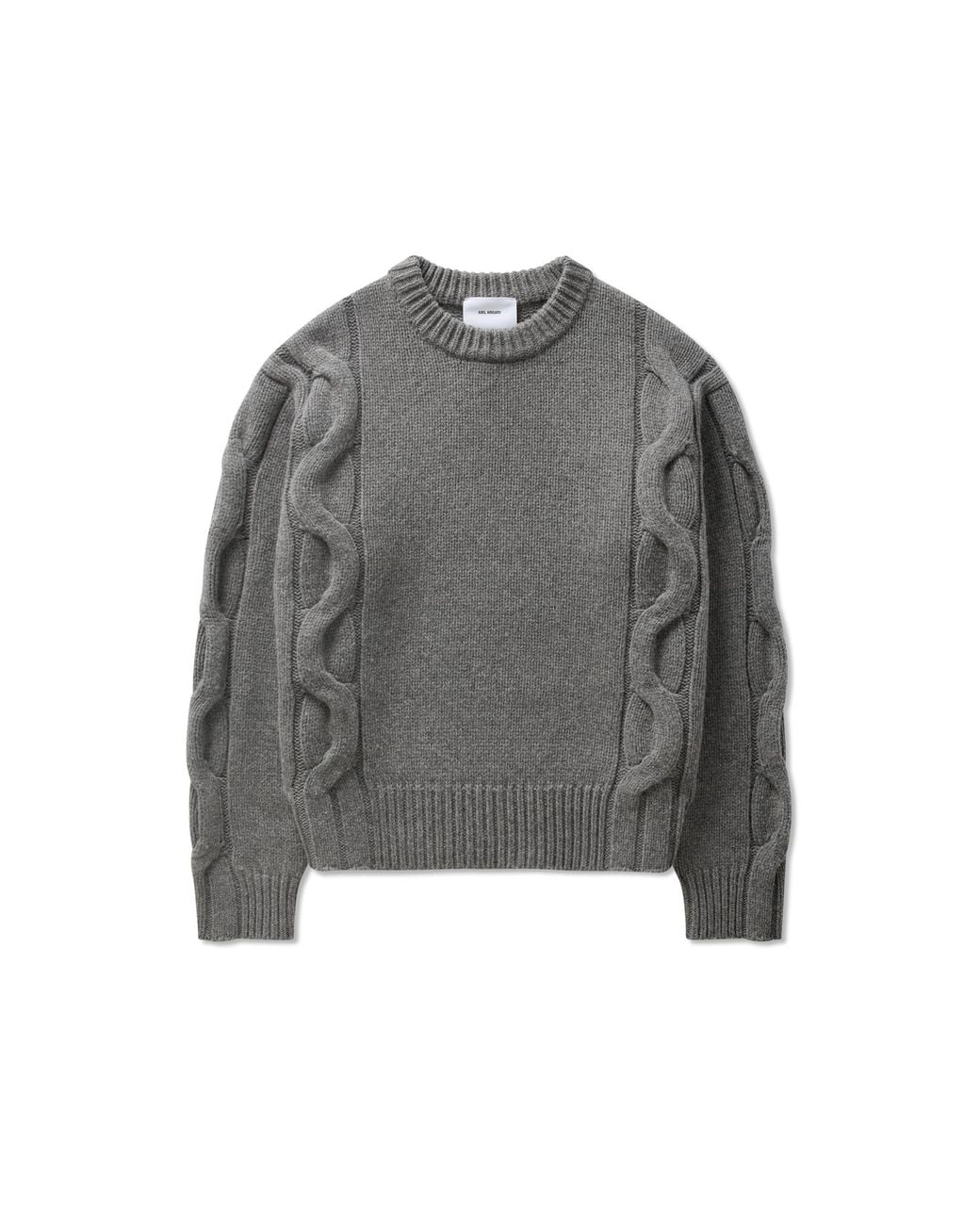 Axel Arigato Gray Beam Cable-Knit Sweater for men