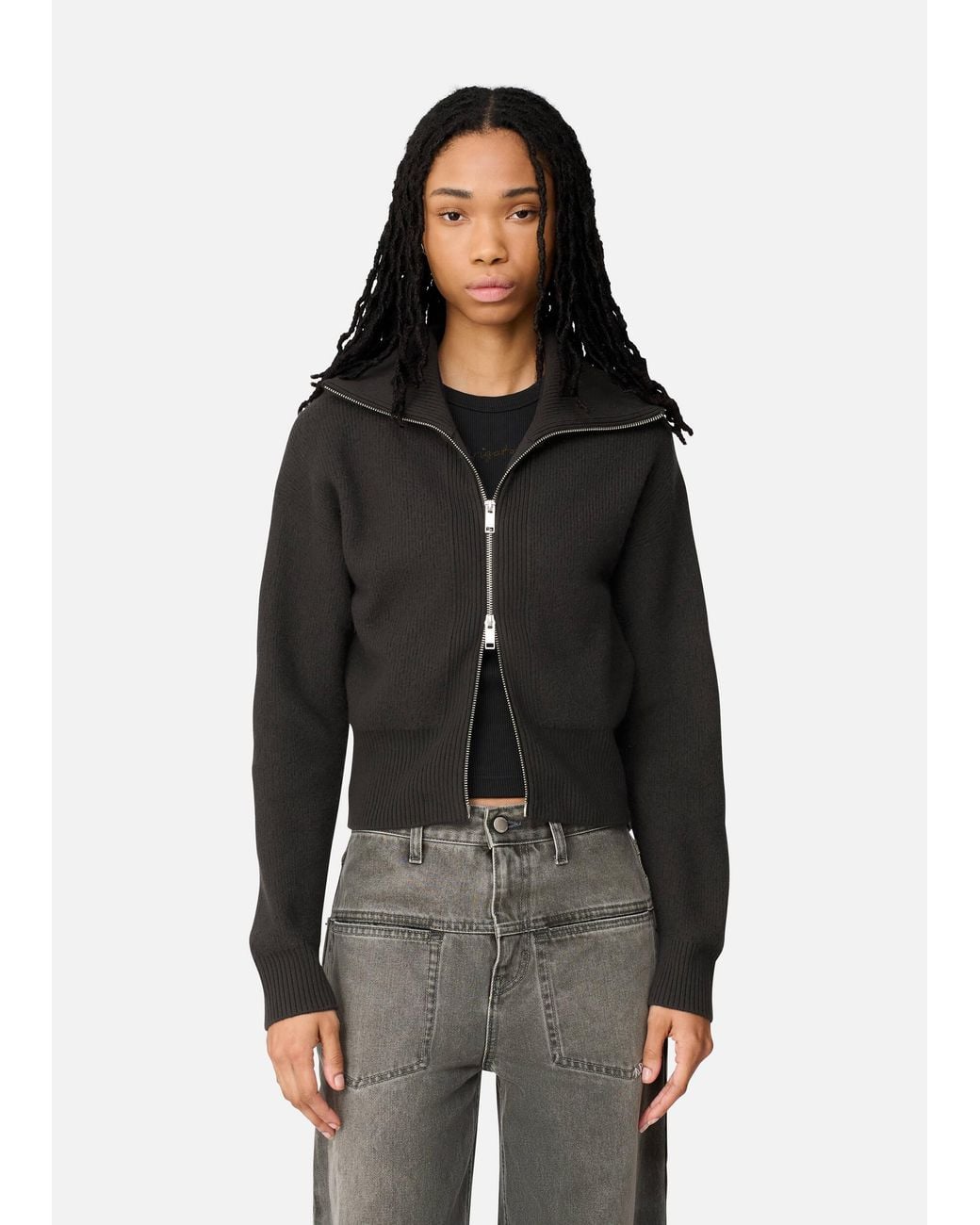 Axel Arigato Black Verve Zip-Up Cardigan