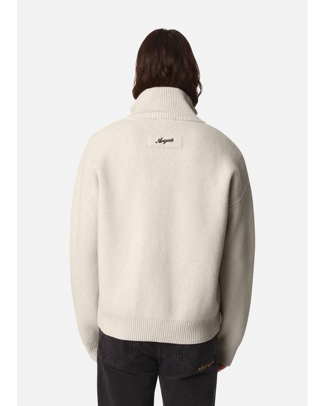 Axel Arigato White Core Zip-Up Sweater for men