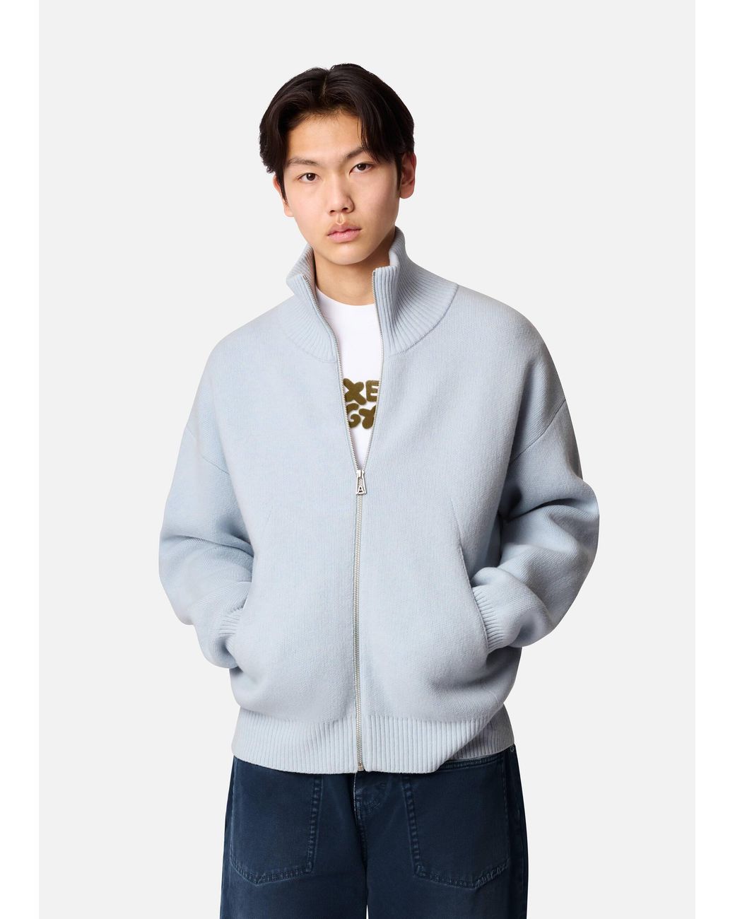 Axel Arigato Blue Core Zip-Up Sweater for men