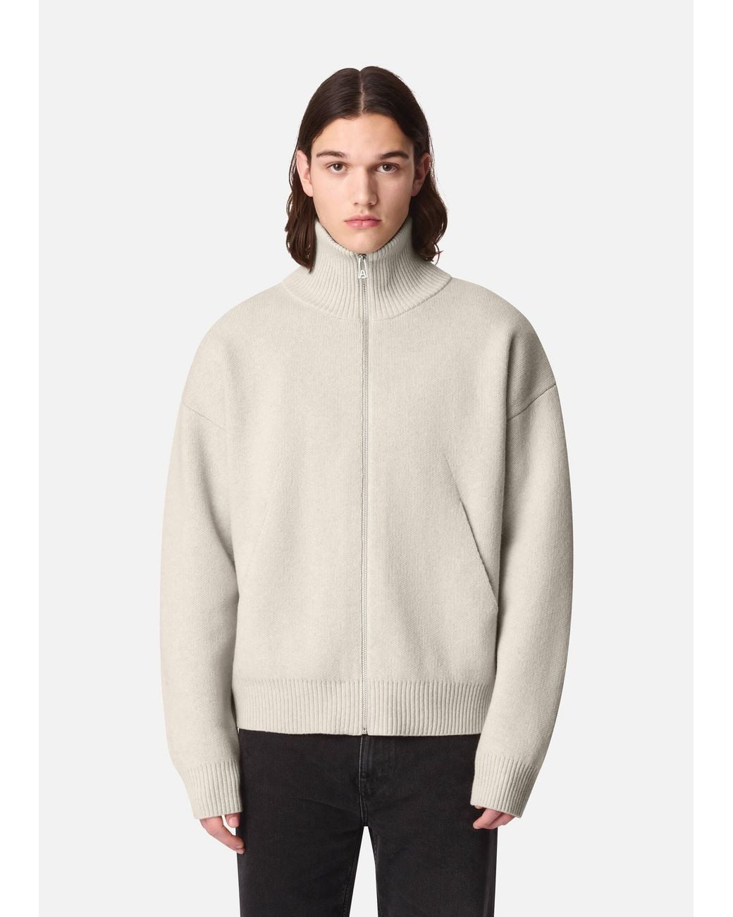 Axel Arigato White Core Zip-Up Sweater for men