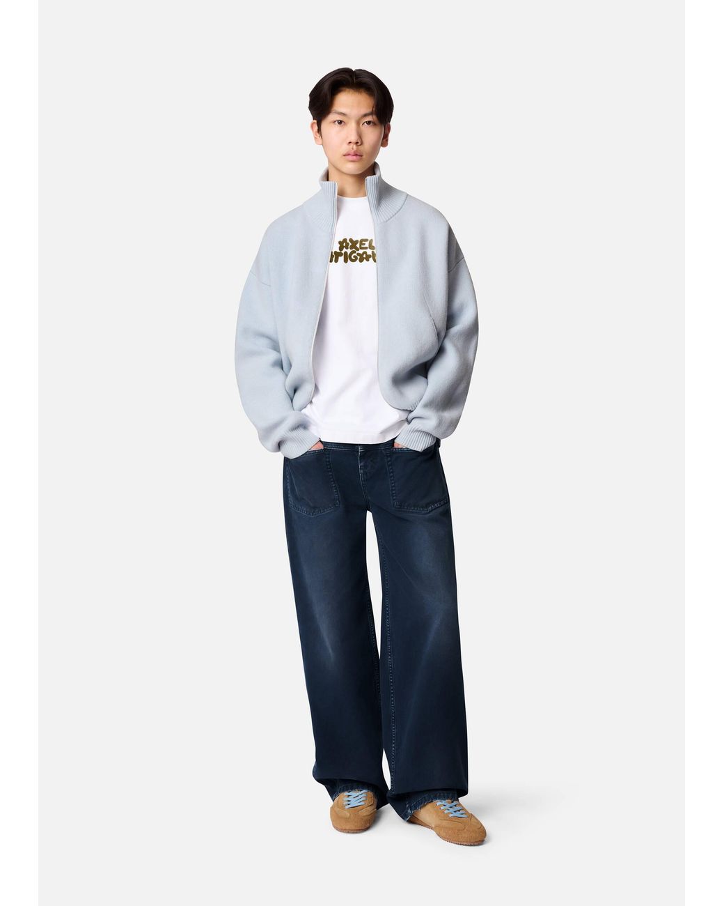 Axel Arigato Blue Core Zip-Up Sweater for men