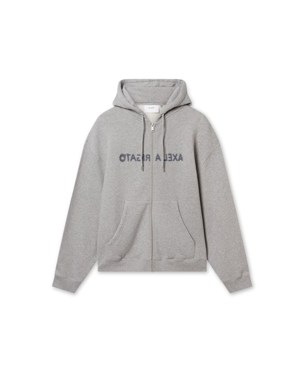 Axel Arigato Gray Rhys Zip Thru Hoodie for men